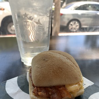 Starbucks - Water and the Bacon Gouda Sandwich (instagram: wooneats) - Coffee & Tea Near Me - San Francisco, California Starbucks - Water and the Bacon Gouda Sandwich (instagram: wooneats) - Coffee & Tea Near Me - San Francisco, California