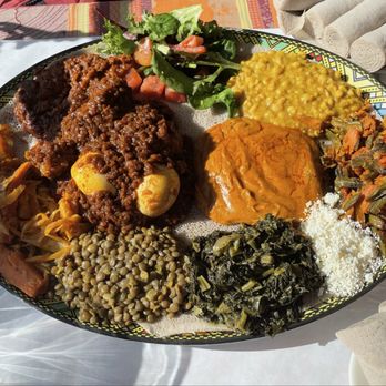 Enjera Restaurant - Veggie Combo For 2 Zigni D Erho - Ethiopian Near Me - Arlington, Virginia Enjera Restaurant - Veggie Combo For 2 Zigni D Erho - Ethiopian Near Me - Arlington, Virginia
