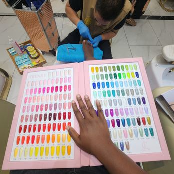 Athena Nails & Head Spa - Some of the gel nail selection - Nail Salons Near Me - Sacramento, California