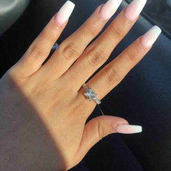 TM Nails - Pink and white ombré $35 - Nail Salons Near Me - Anaheim, California