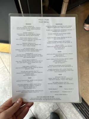Menu photo 2 Feast: The Cafe at Field + Fort Summerland, CA Menu photo 2 Feast: The Cafe at Field + Fort Summerland, CA