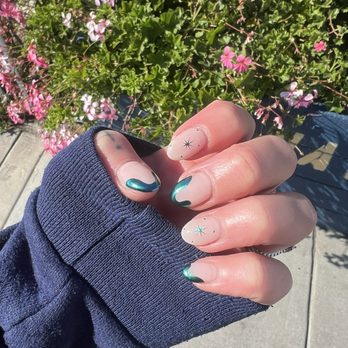 Peacock Nails - All time fave! I love the colors and design - Nail Salons Near Me - Lemon Grove, California