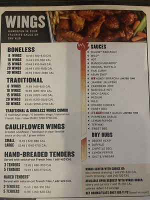 Menu photo 2 Buffalo Wild Wings Spokane Valley, WA