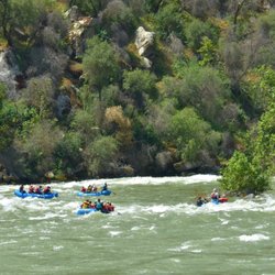 Zephyr Whitewater - Kings River Base Camp - Zephyr's Rafts heading down the King's River