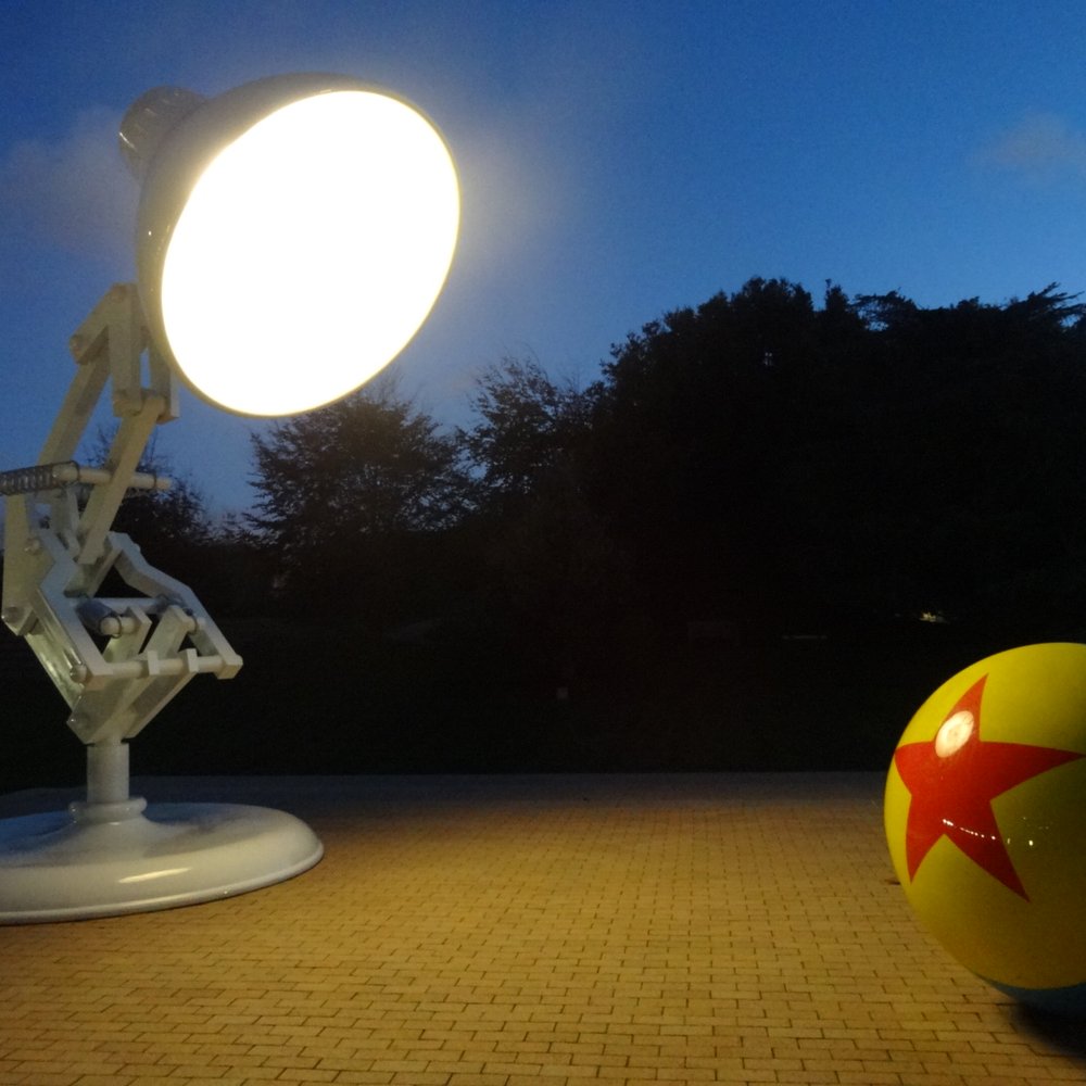 Pixar Animation Studios - Pixar Lamp at night. - Video/Film Production Near Me - Emeryville, California Pixar Animation Studios - Pixar Lamp at night. - Video/Film Production Near Me - Emeryville, California