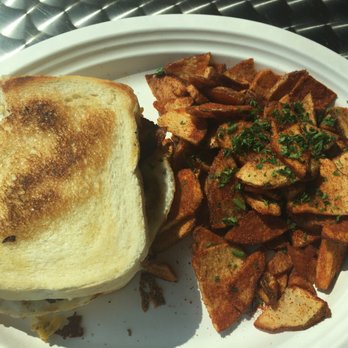 Scrambled - My breakfast sandwich with kickin' Cajun potatoes - Breakfast & Brunch Near Me - Layton, Utah