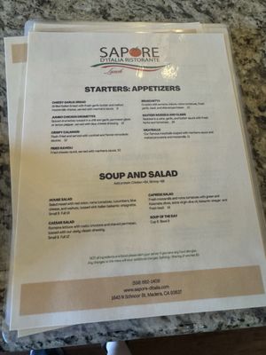 Menu photo 2 Sapore D'Italia Madera, CA Menu photo 2 Sapore D'Italia Madera, CA