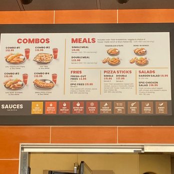 Epic Wings - Basic menu of items - Chicken Wings Near Me - San Diego, California
