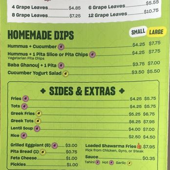 Middleterranean - Menu 5/3/2025 - Middle Eastern Near Me - Addison, Illinois