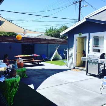 EcoGrass - The concrete with the artificial turf looks amazing. We are in love with our backyard! - Artificial Turf Near Me - Reseda, California