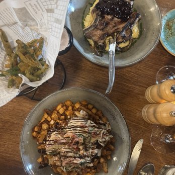 Sage Leaf - Chicken Thigh Bowl, Pork Chop, Green Bean Frites - American Near Me - Reno, Nevada Sage Leaf - Chicken Thigh Bowl, Pork Chop, Green Bean Frites - American Near Me - Reno, Nevada