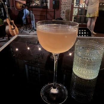 Ricky’s Wine Bar & Restaurant - Gin Peach Seasonal Cocktail - Wine Bars Near Me - Williamsburg, Virginia Ricky’s Wine Bar & Restaurant - Gin Peach Seasonal Cocktail - Wine Bars Near Me - Williamsburg, Virginia