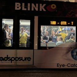 Metro Bus System - The Cincinnati Metro Shuttle, transporting Revelers through the lengthy street party that is Blink.