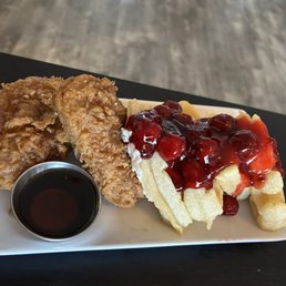 Chick'n and gluten free waffles