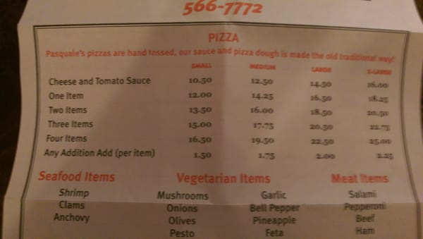 Menu photo 5 Pasquale's Pizza San Francisco, CA Menu photo 5 Pasquale's Pizza San Francisco, CA
