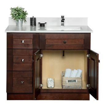 Broadway Vanities - Offset to right or offset to left sink cabinet. Unit 116 - 1680 Broadway St. Port Coquitlam www.broadwayvanities.ca - Kitchen & Bath Near Me - Port Coquitlam, British Columbia