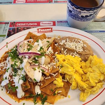 Panaderia y Restaurant Panamá - The Chilaquiles Rojos at Restaurante at Panamá are some of the best I've ever had. - Desserts Near Me - Mazatlán, SIN