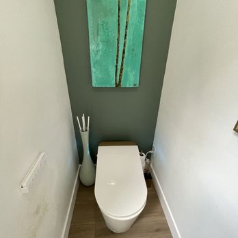 Shugarman's Bath - Electric toilet and painting from Art by Flynn - General Contractors Near Me - Anaheim, California Shugarman's Bath - Electric toilet and painting from Art by Flynn - General Contractors Near Me - Anaheim, California