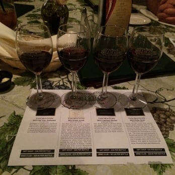 Thornton Winery - Red wine flight - Wineries Near Me - Temecula, California Thornton Winery - Red wine flight - Wineries Near Me - Temecula, California