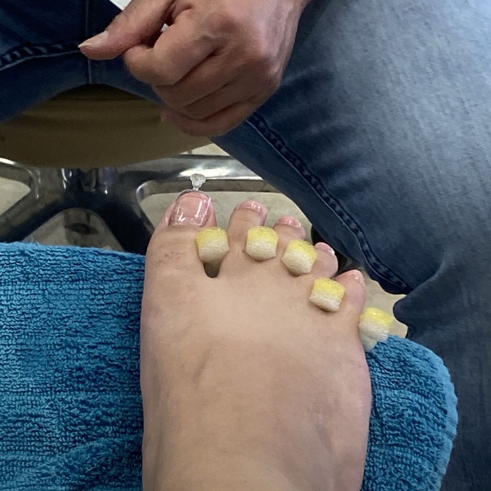 Gel X pedicure