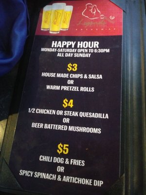 Menu photo 6 Legends Bar & Grill Phoenix, AZ