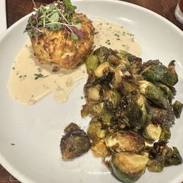 Crab lump and Brussels sprouts Crab lump and Brussels sprouts