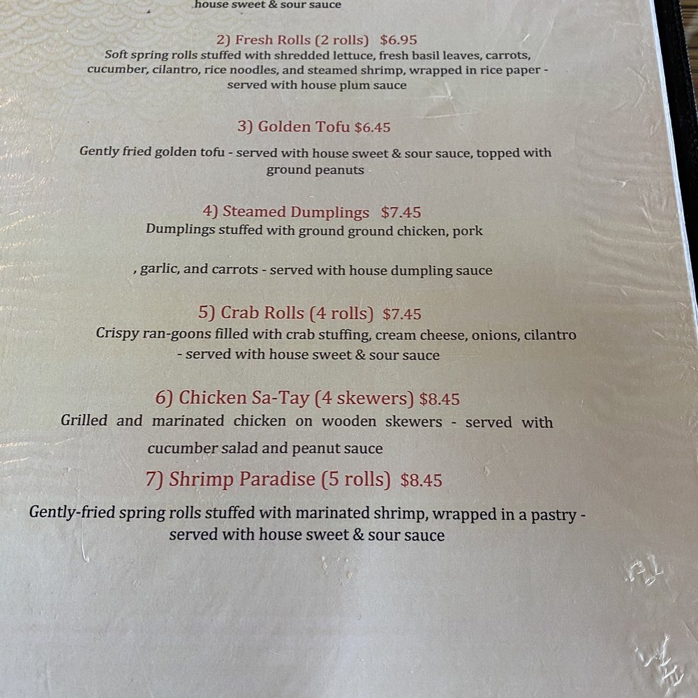 Thai Bangkok - Menu - Thai Near Me - High Point, North Carolina
