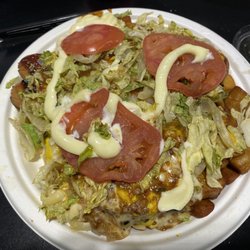 Bill Gray's Chili - Hamburger and Zweigles garbage plate.