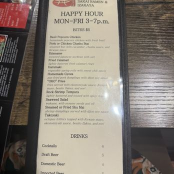 Sakai Ramen - Happy hour menu - Tapas/Small Plates Near Me - Staten Island, New York