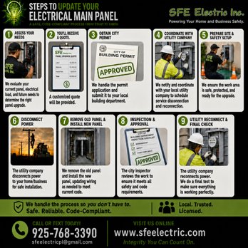 SFE Electric - Main Panel upgrades are coordinated with both the city and local utility company - Electricians Near Me SFE Electric - Main Panel upgrades are coordinated with both the city and local utility company - Electricians Near Me