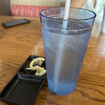 Pho Shi - Water with recyclable biodegradable straw! Yay! Love it - Asian Fusion Near Me - Troy, Michigan