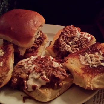 Jm Curley - bbq pork sliders $12. 3 tasty but small and overpriced. no fries included. - New American Near Me - Boston, Massachusetts Jm Curley - bbq pork sliders $12. 3 tasty but small and overpriced. no fries included. - New American Near Me - Boston, Massachusetts
