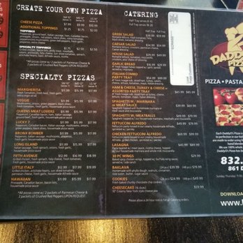DaddyO's Pizza - Memorial - Menu - Pizza Near Me - Houston, Texas DaddyO's Pizza - Memorial - Menu - Pizza Near Me - Houston, Texas