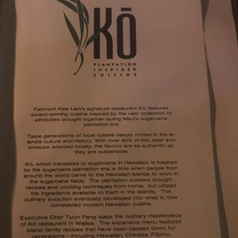 Kō - Ko - Seafood Near Me - Maui, Hawaii Kō - Ko - Seafood Near Me - Maui, Hawaii