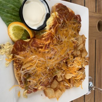 Buzzard's Roost Grill & Pub - Huevos rancheros with breakfast potatoes - Seafood Near Me - Key Largo, Florida