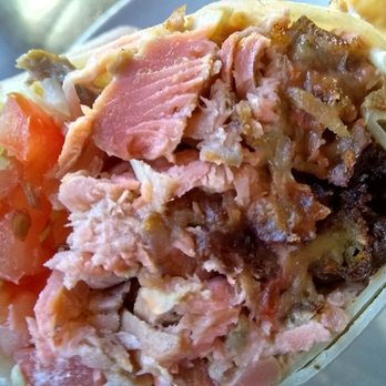 Deacon Brodie's Pub - Extreme closeup of the smoked salmon wrap. So much salmon, so smokey in flavour, and so delicious! - Scottish Near Me - Ottawa, Ontario