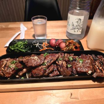 Jagalchi - LA Galbi, Yogurt Soju, Banchan plate - Korean Near Me - Honolulu, Hawaii