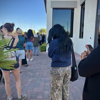 Cafe Lola - Line begins moving in snail mode for the viral Mama Llama cinnamon rolls. - Cafes Near Me - Las Vegas, Nevada