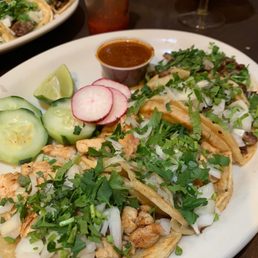 Chicken and Carne Asada Tacos