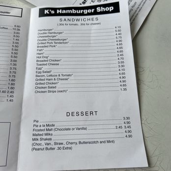 K's Hamburger Shop - Menu - Burgers Near Me - Troy, Ohio K's Hamburger Shop - Menu - Burgers Near Me - Troy, Ohio
