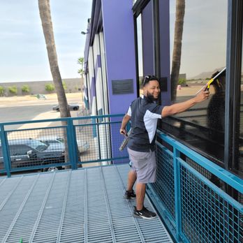 Ace Window Cleaning - Cleaning up the view right next to the landing strip - Window Washing Near Me - Mesa, Arizona