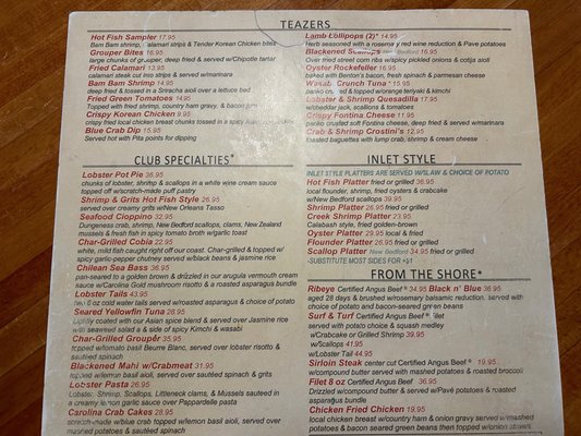 Menu photo 7 Hot Fish Club Murrells Inlet, SC