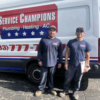 Service Champions - My Champion team Johnny Salazar and his assistant. Hard working guys. Thank you! - Heating & Air Conditioning/HVAC Near Me - Brea, California Service Champions - My Champion team Johnny Salazar and his assistant. Hard working guys. Thank you! - Heating & Air Conditioning/HVAC Near Me - Brea, California