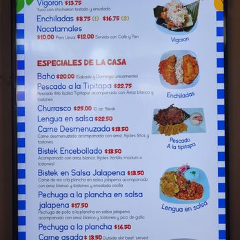 Gio’s Sazon Nicaraguense - Menu. - Nicaraguan Near Me - Silver Spring, Maryland
