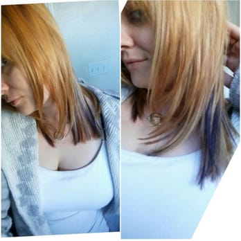 Salon Xpressions - From red back to blonde & purple peekaboos - Jill you are the best! - Hair Salons Near Me - Carmichael, California Salon Xpressions - From red back to blonde & purple peekaboos - Jill you are the best! - Hair Salons Near Me - Carmichael, California