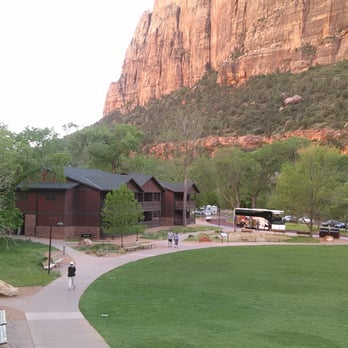 Zion Lodge - view of cliffs in front of Lodge - Hotels Near Me - Springdale, Utah Zion Lodge - view of cliffs in front of Lodge - Hotels Near Me - Springdale, Utah