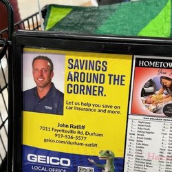 John Ratliff - GEICO Insurance Agent - Grocery Store Advertising