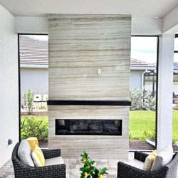 Smoky Stone Outdoor Kitchens - Quartzite Outdoor Fireplace