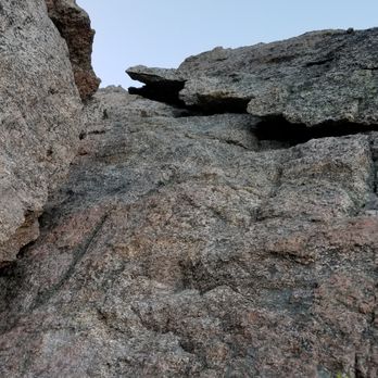 Long's Peak - On the last tough part of the TROUGH section of the Keyhole Route to Longs Peak - Parks Near Me