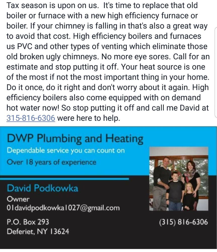Slide of DWP Plumbing and Heating